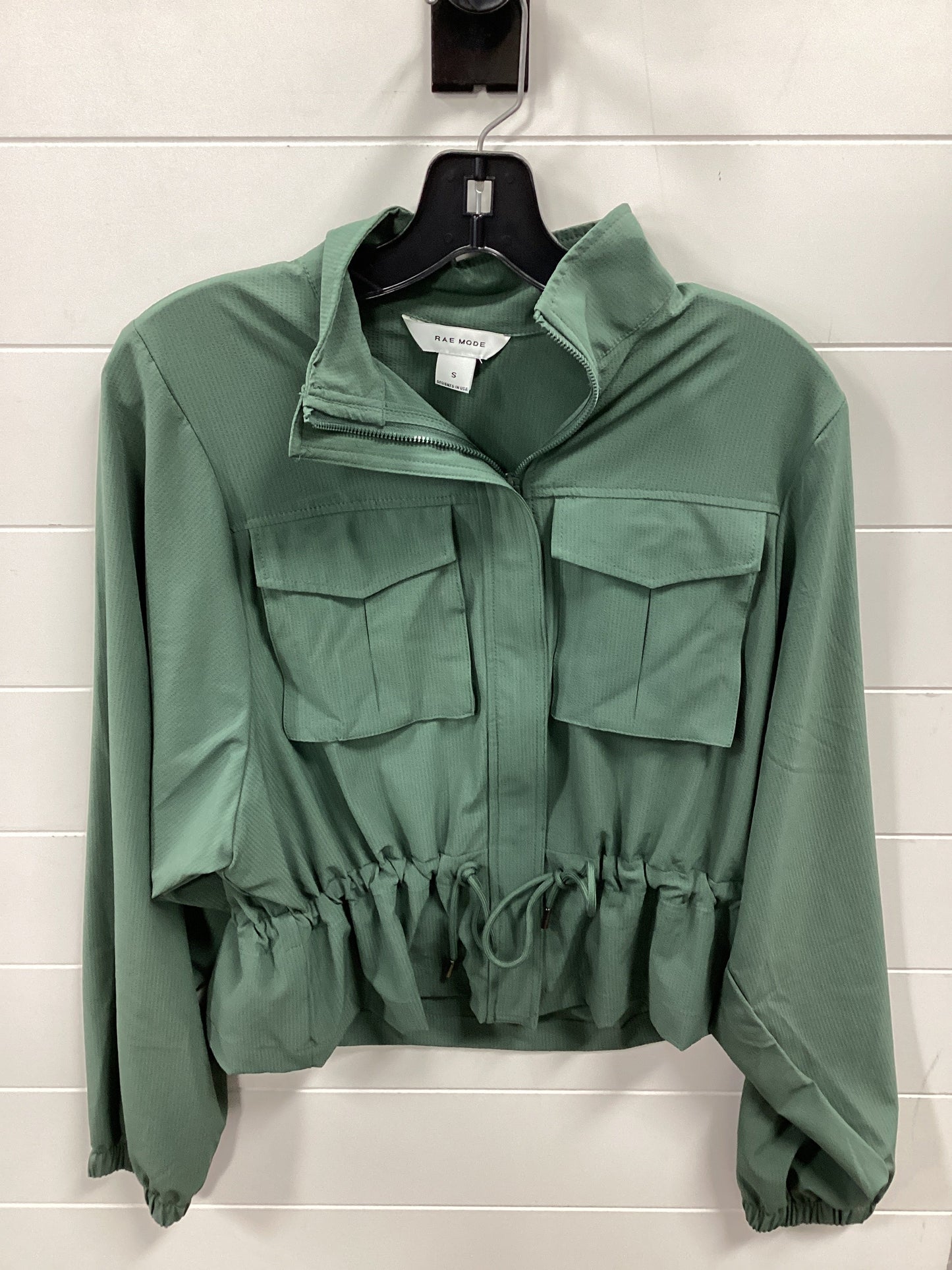 Athletic Top Ls Collar By Rae Mode In Green, Size:S