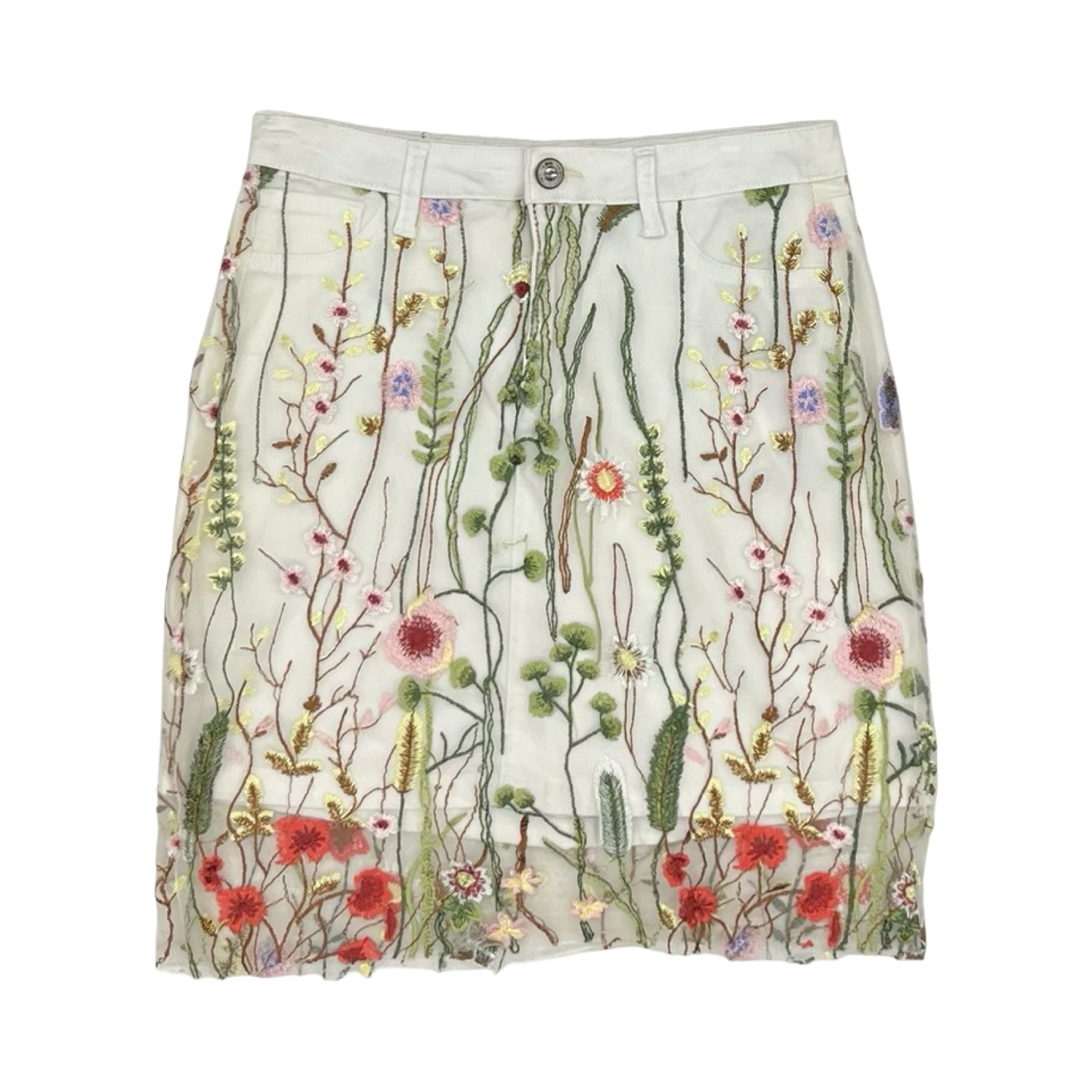 Skirt Mini & Short By Clothes Mentor In White, Size:6