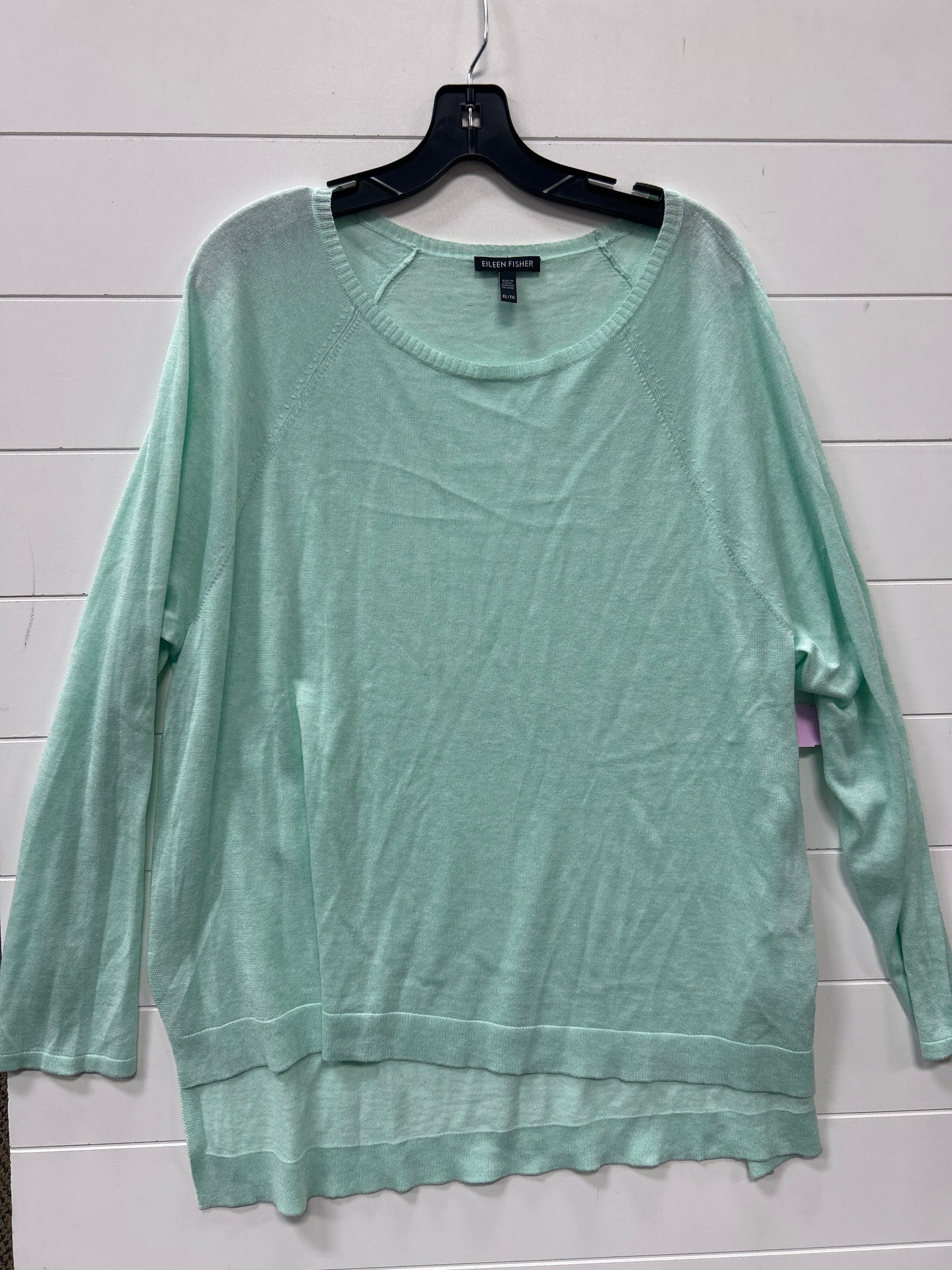 Top Ls By Eileen Fisher In Aqua, Size:Xl