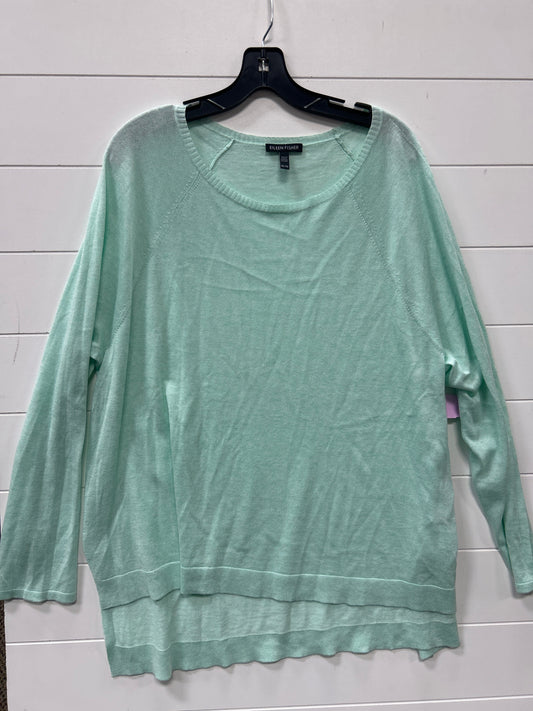 Top Ls By Eileen Fisher In Aqua, Size:Xl