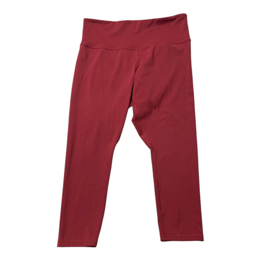 Athletic Leggings Capris By Athleta In Red, Size:1X