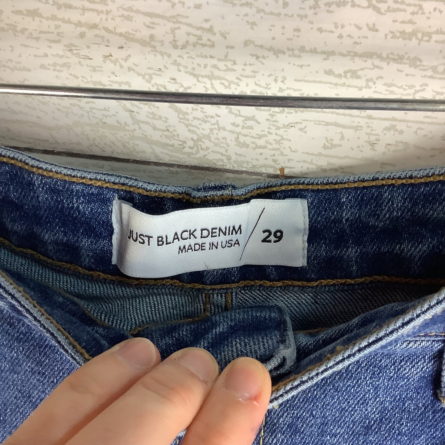 Jeans Wide Leg By Just Black In Blue Denim, Size: 6 (29)