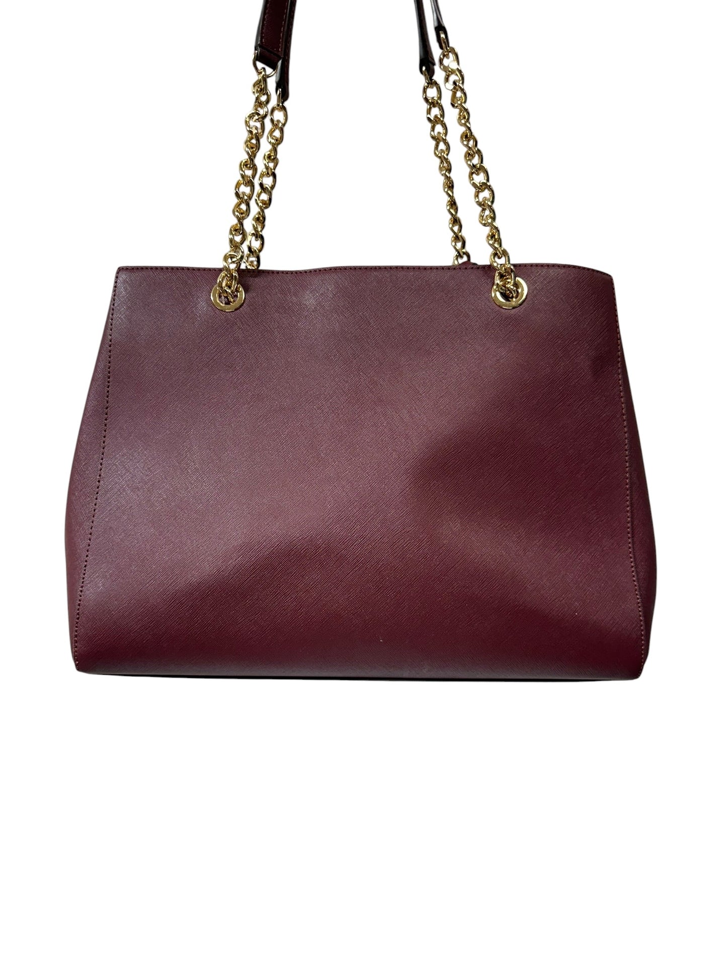 Handbag Designer By Michael Kors In Maroon, Size:Large