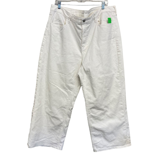 Jeans Wide Leg By Old Navy In White, Size:18