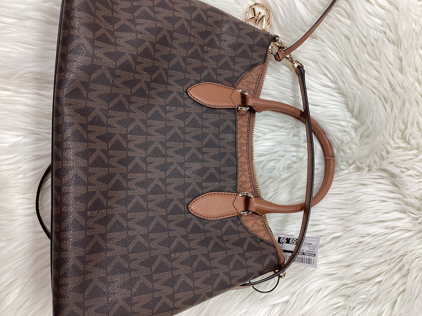 Handbag Designer By Michael Kors In Brown, Size:Medium