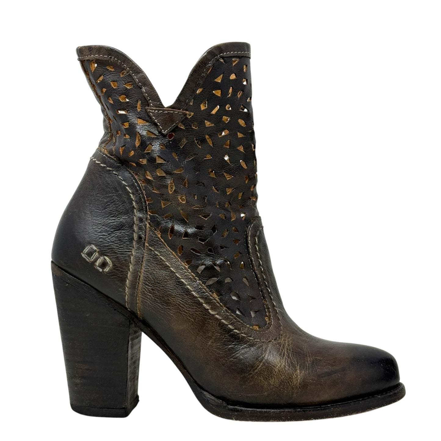Irma Laser Cut Ankle Boots By Bed | Stu In Grey, Size: 7.5
