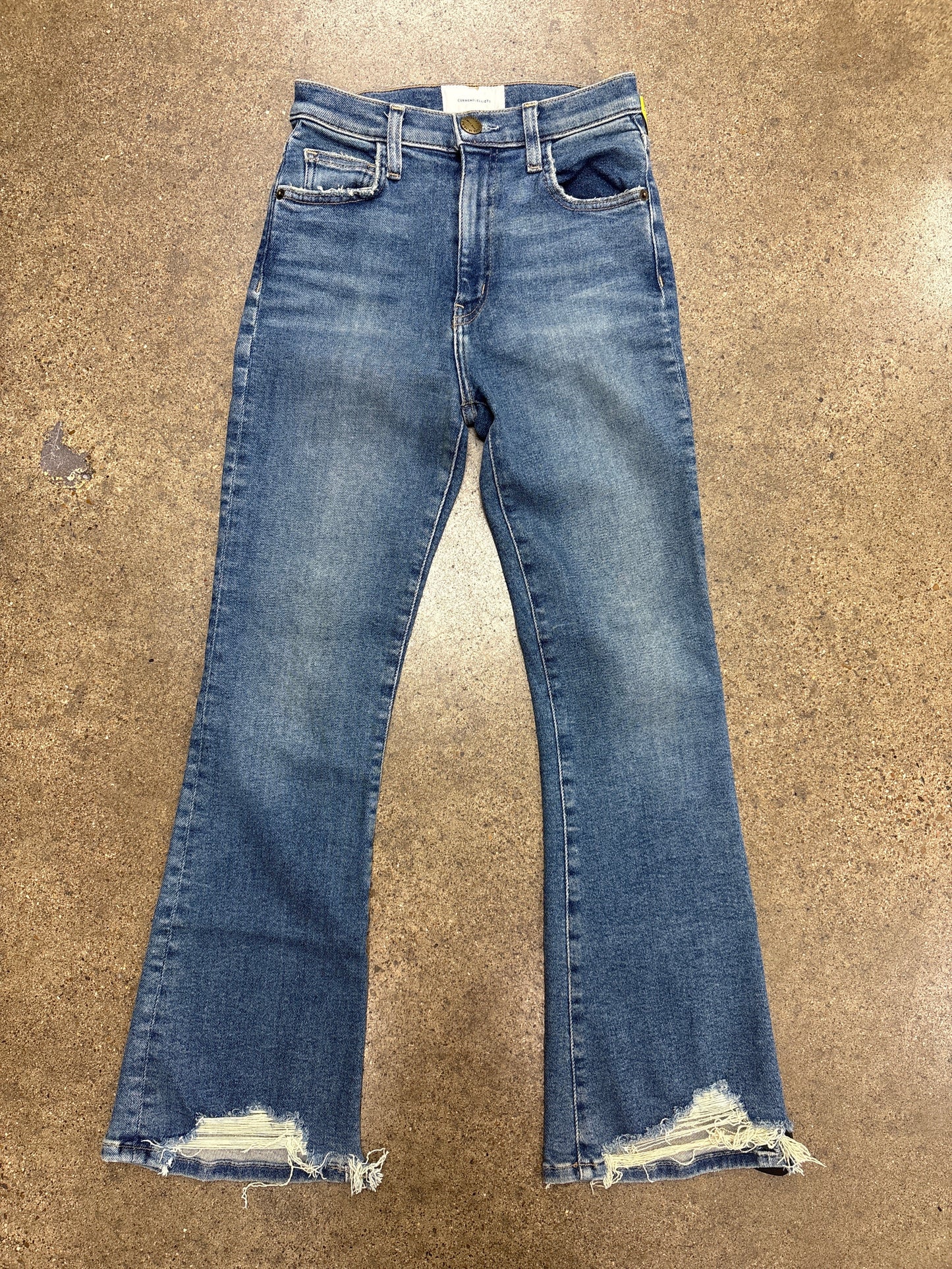 Jeans Flared By Current Elliott In Blue Denim, Size:2