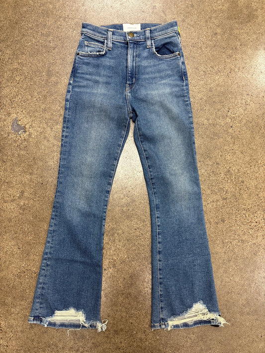 Jeans Flared By Current Elliott In Blue Denim, Size:2