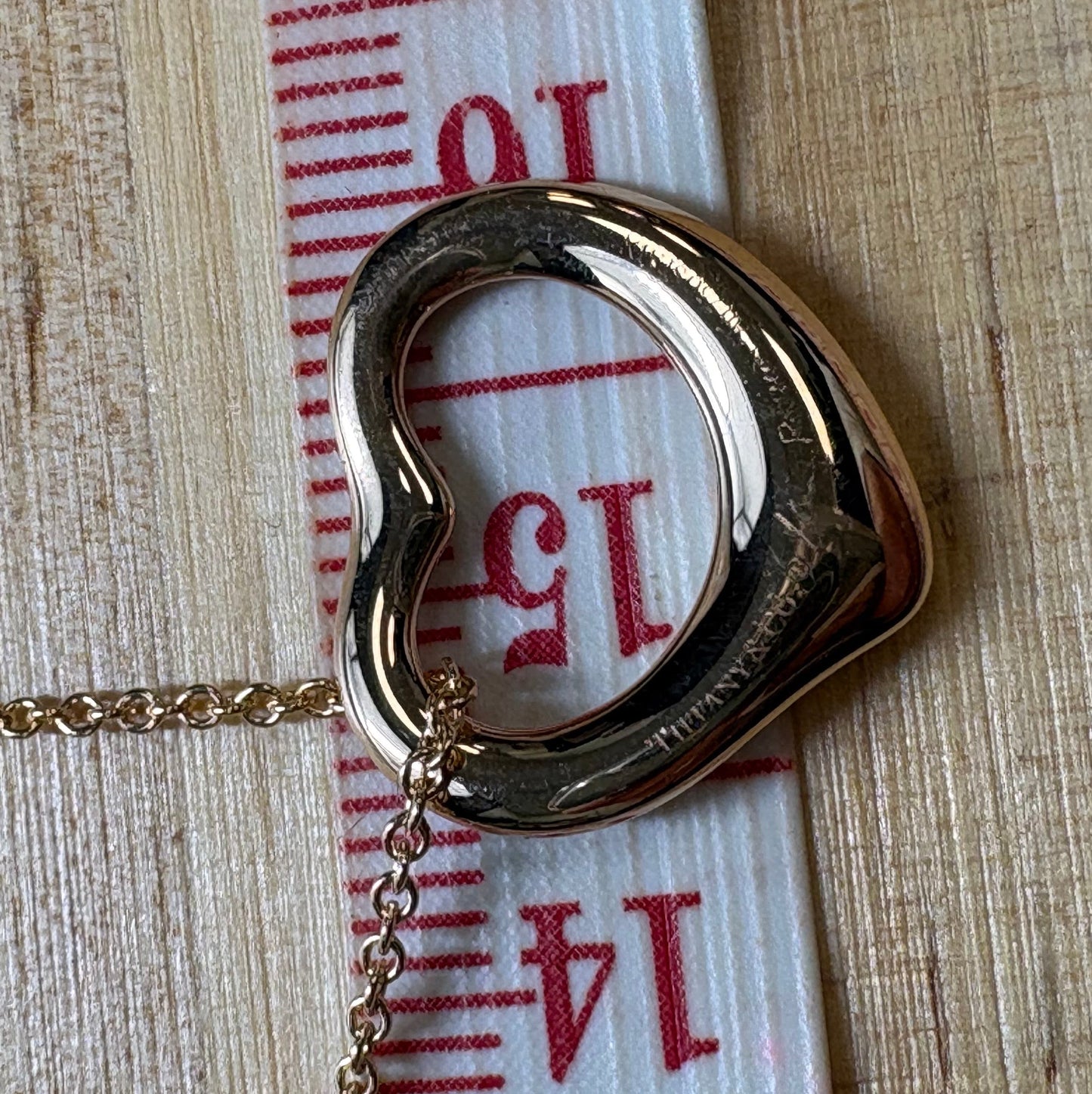 Tiffany & Company Elsa Open Heart 18K Rose Gold Luxury Necklace