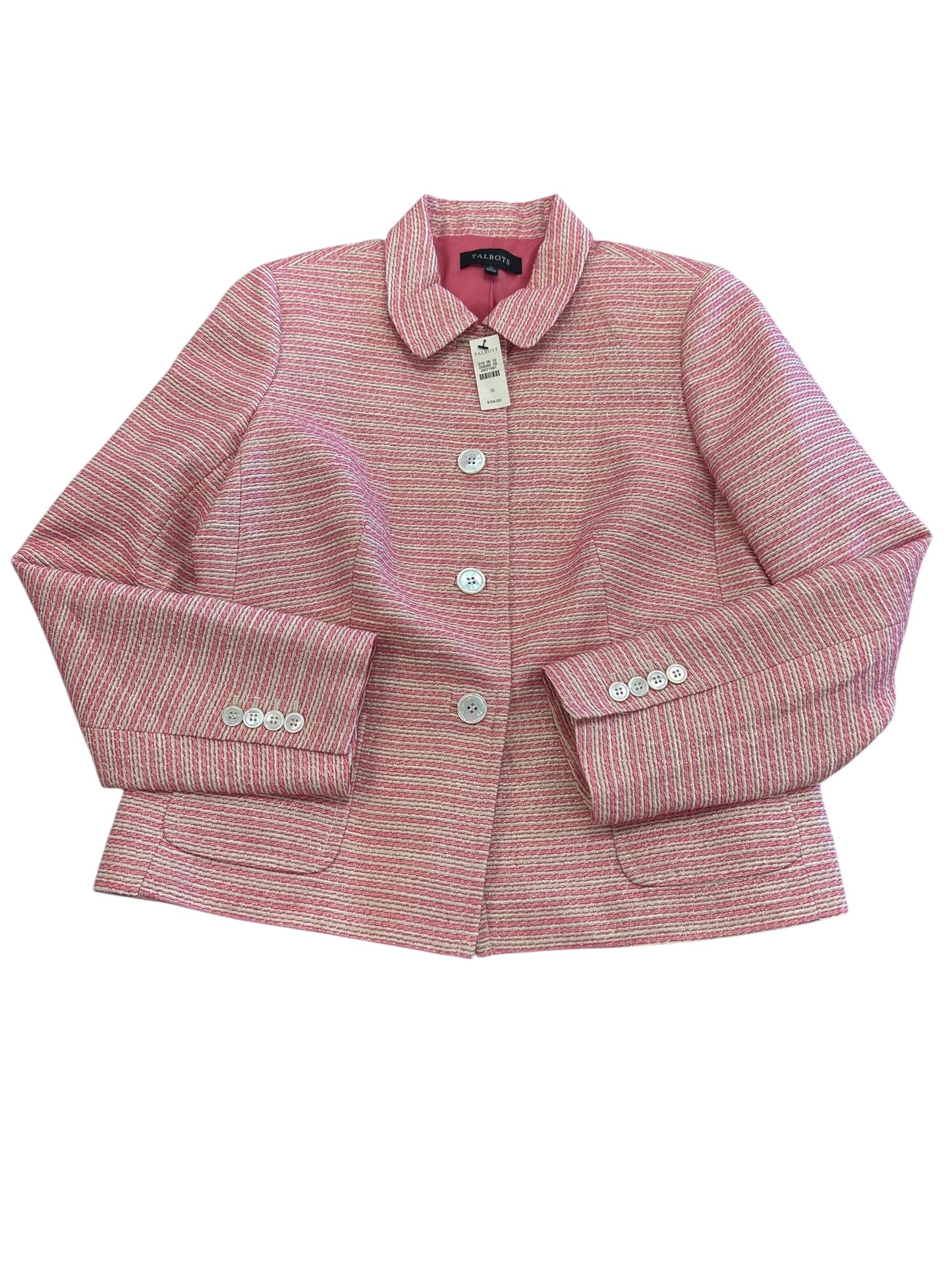 Blazer By Talbots In Pink & Yellow, Size:10
