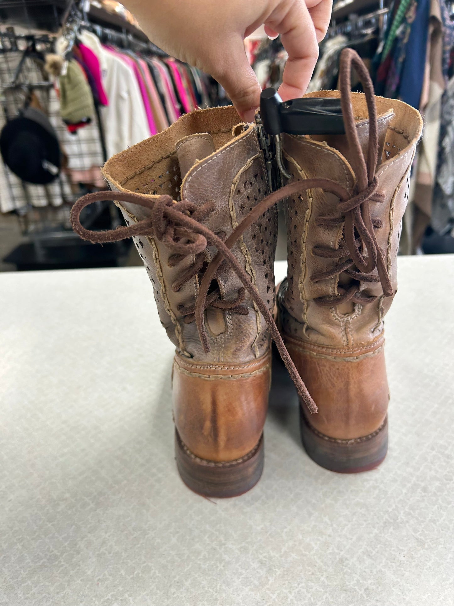 Boots Ankle Flats By Bed Stu In Tan, Size:7