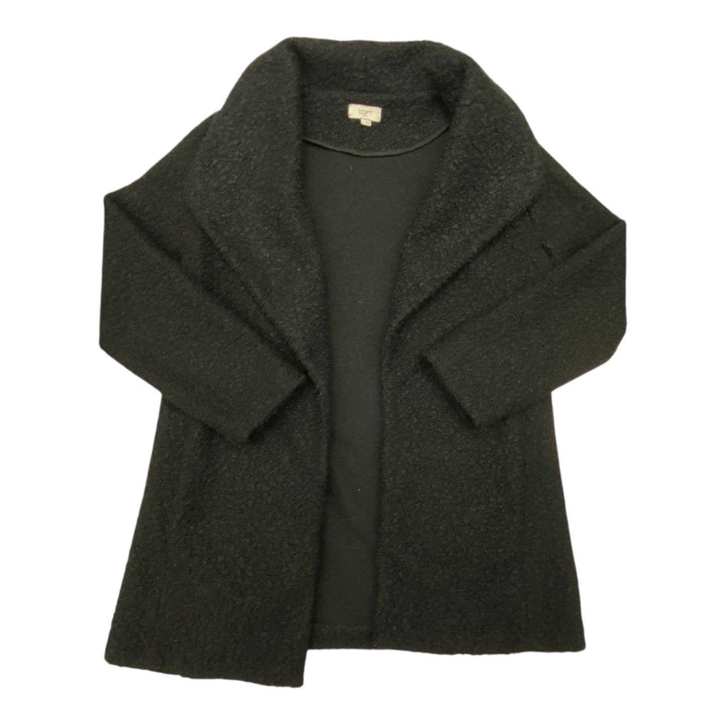 Coat Faux Fur & Sherpa By Loft In Black, Size:L