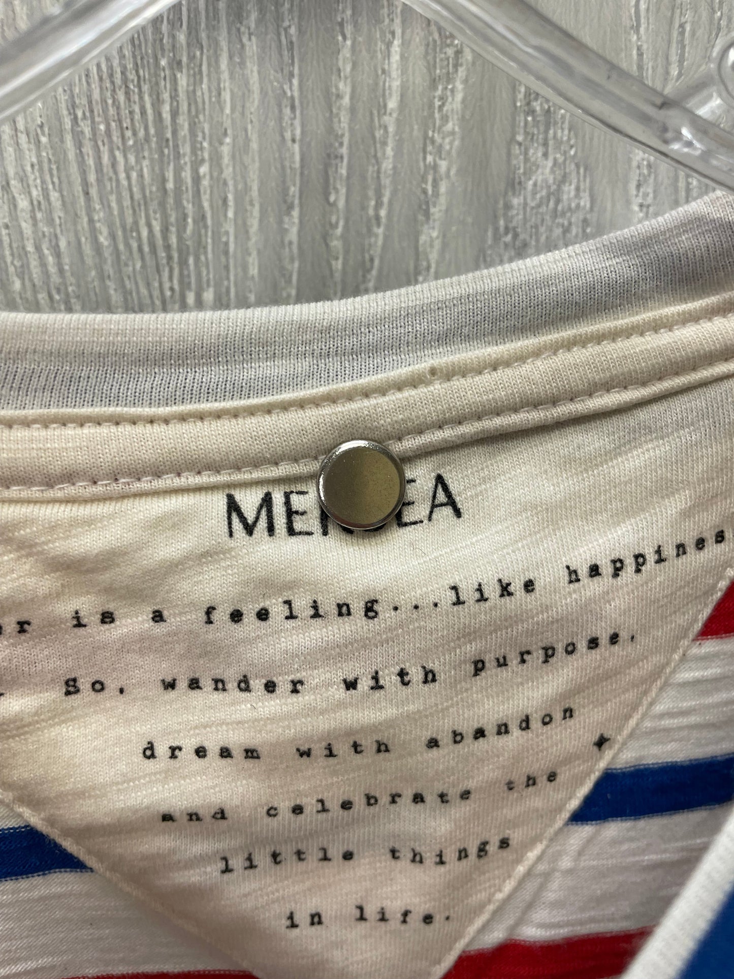 Top 3/4 Sleeve By Clothes Mentor In Striped Pattern, Size:Xl