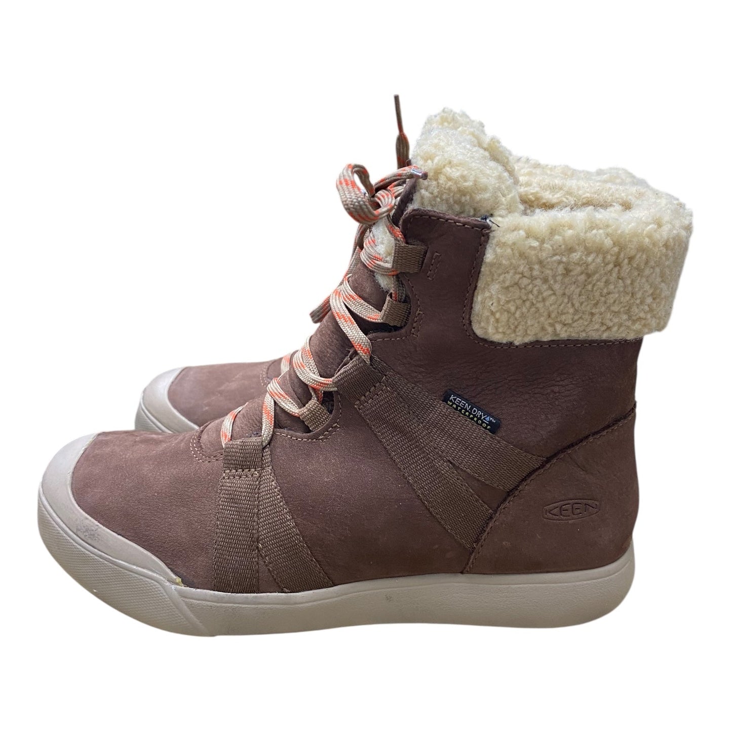 Boots Ankle Flats By Keen In Brown, Size:7