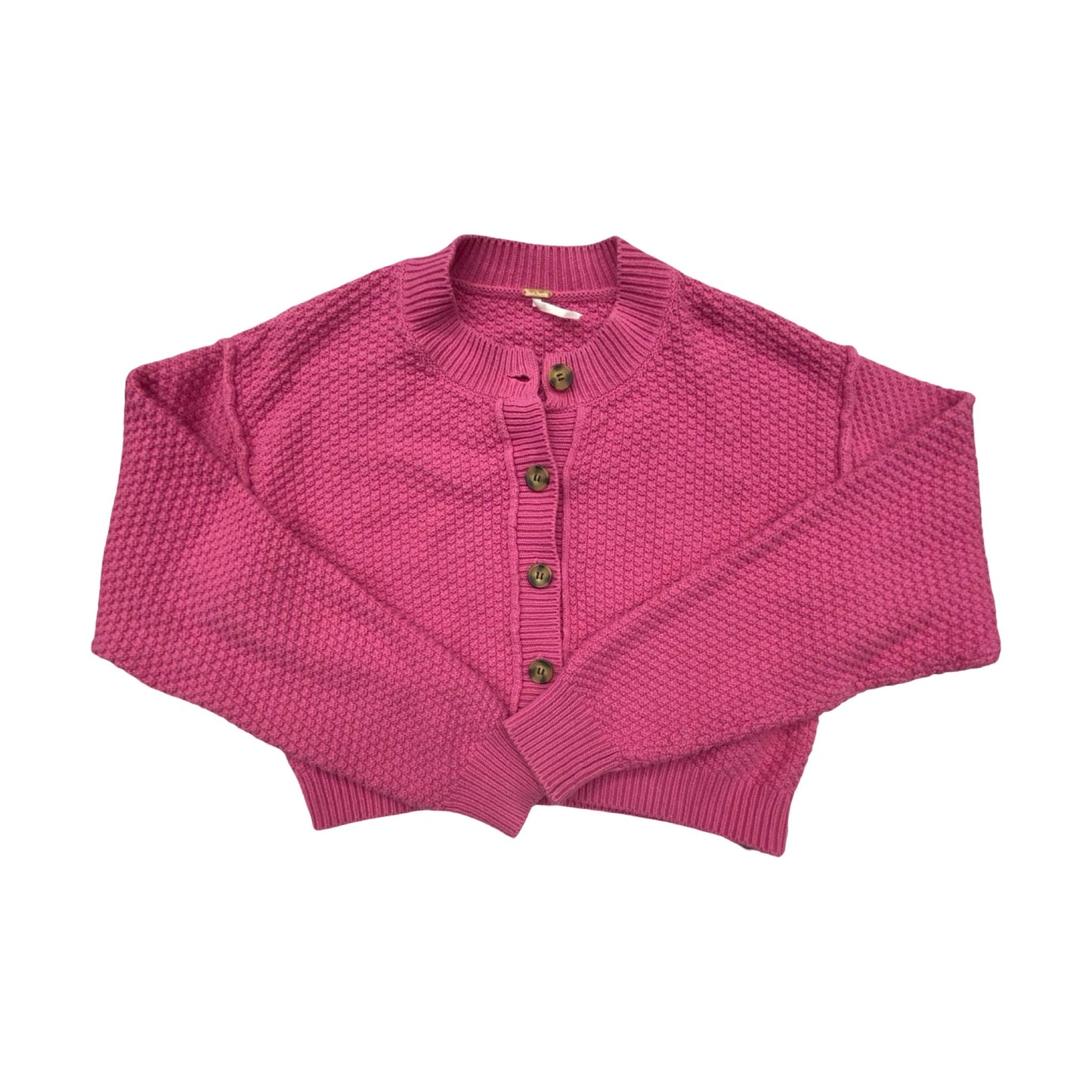 Sweater Cardigan By Free People In Pink, Size:M