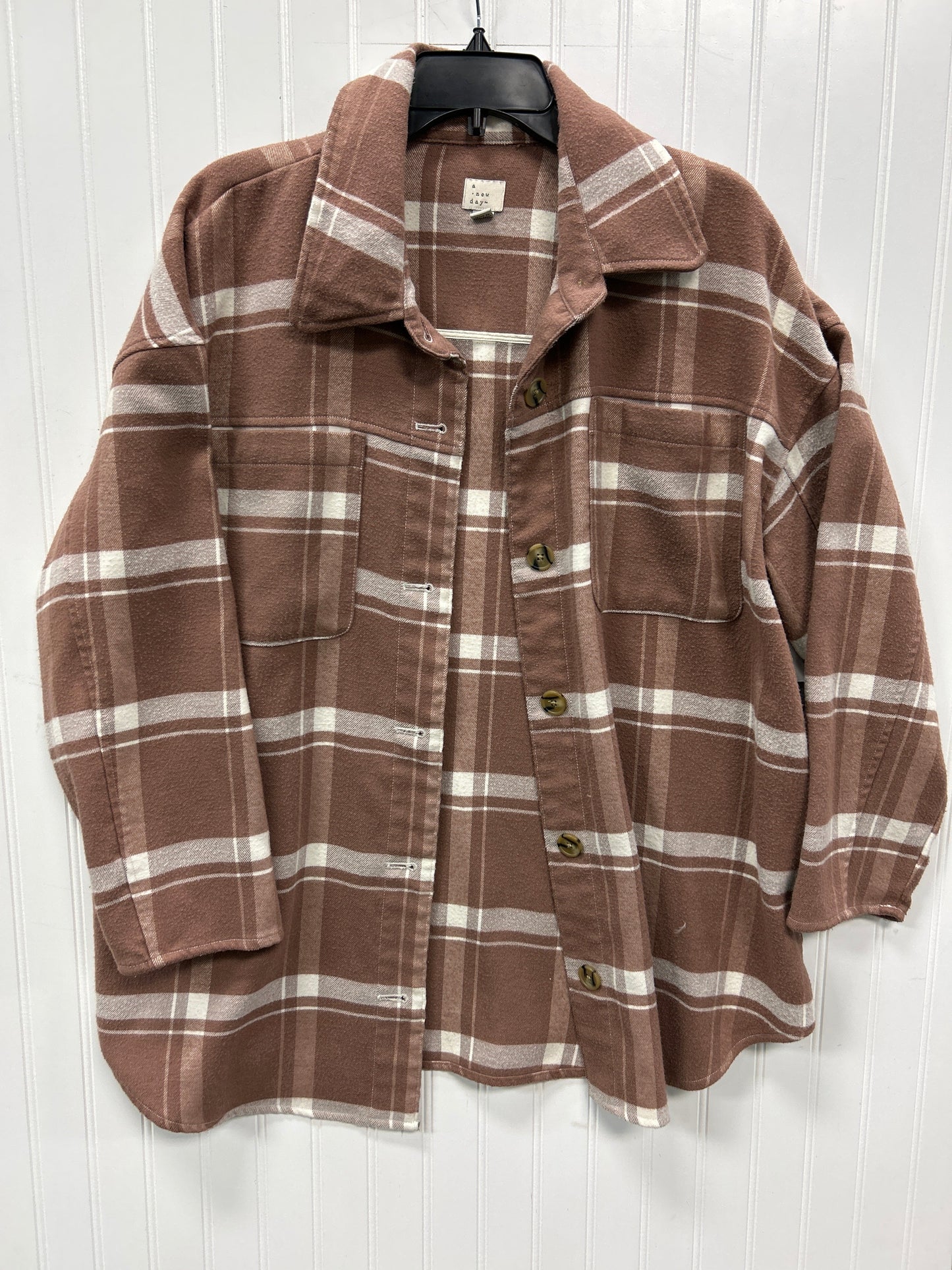 Jacket Fleece By A New Day In Brown, Size:1X