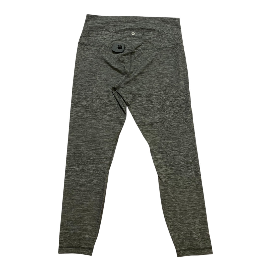Athletic Leggings By Lululemon In Grey & White, Size:12