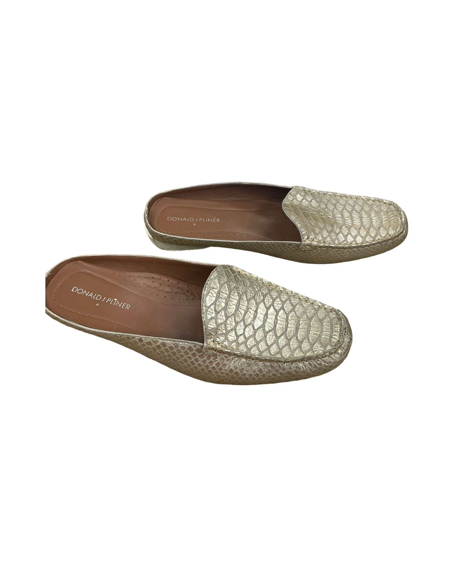 Shoes Flats By Donald Pliner In Gold, Size:9.5