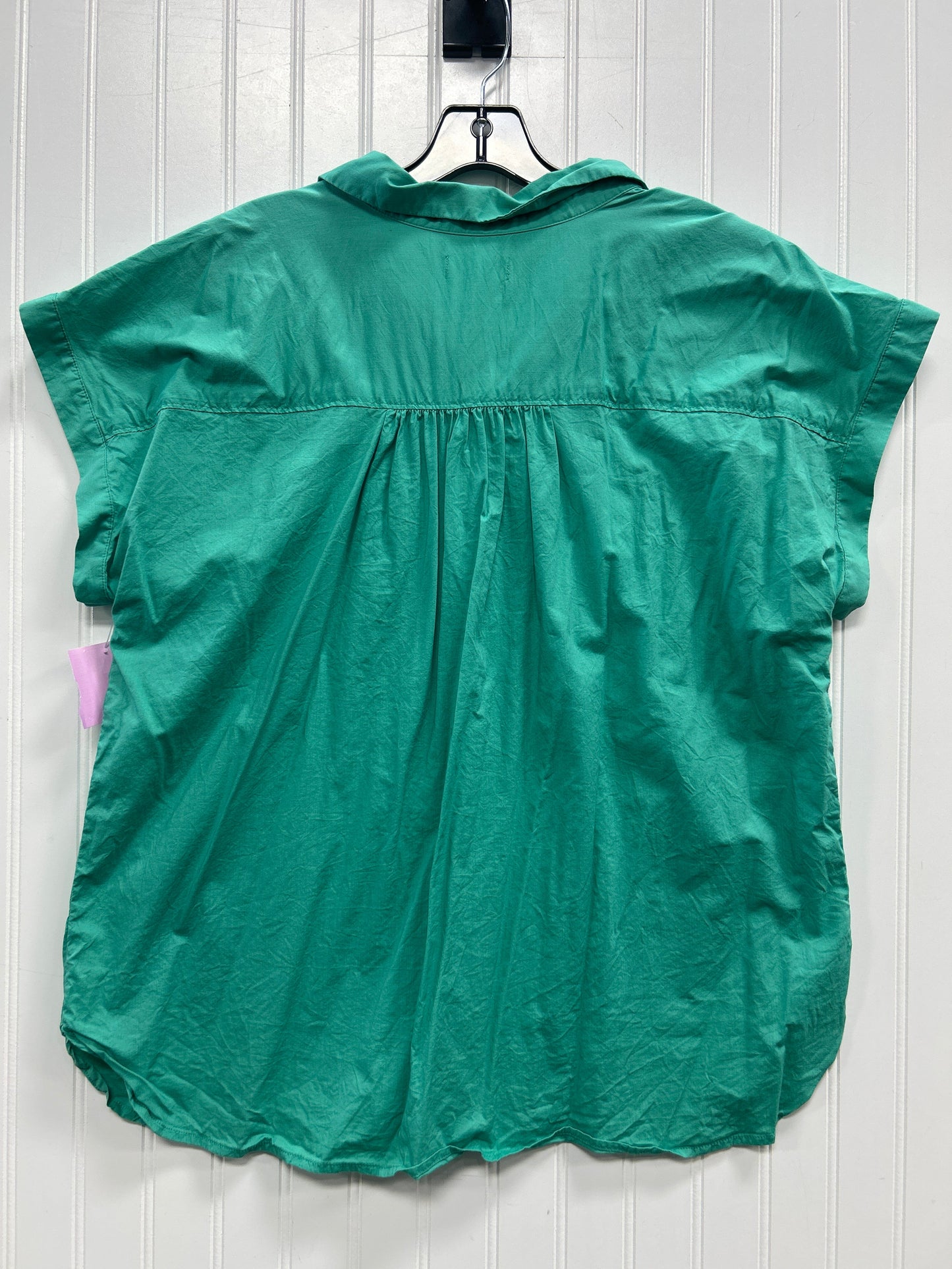 Blouse Ss By Loft In Teal, Size:Xl