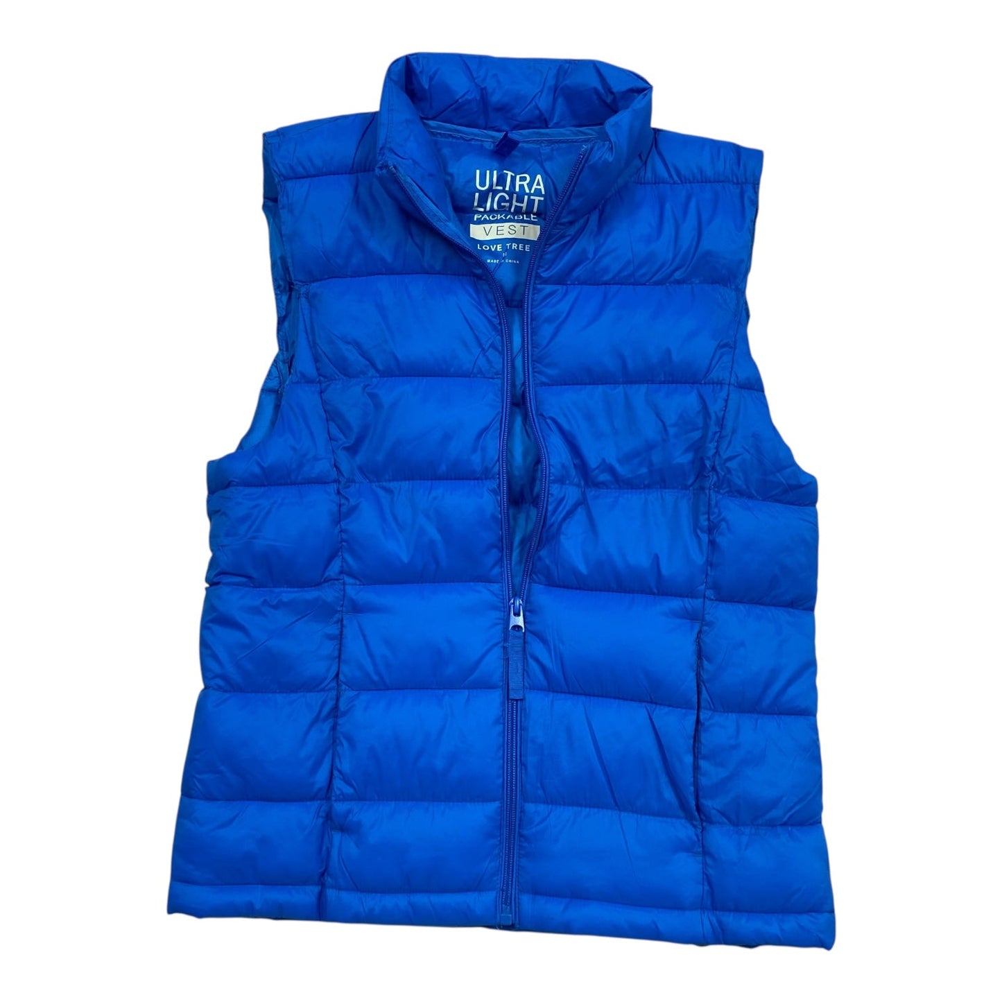 Vest Puffer & Quilted By Love Tree In Blue, Size:M