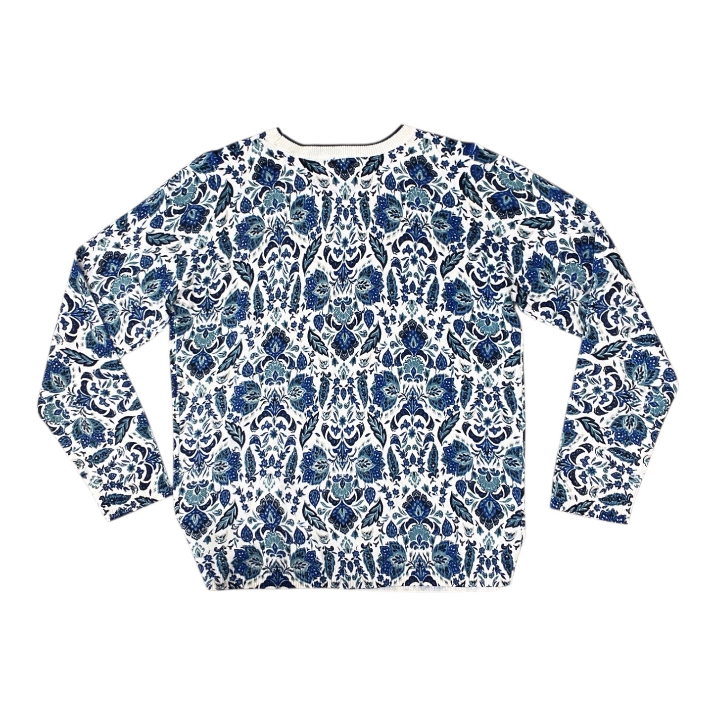 Top Ls By Croft And Barrow In Blue & Cream, Size:M