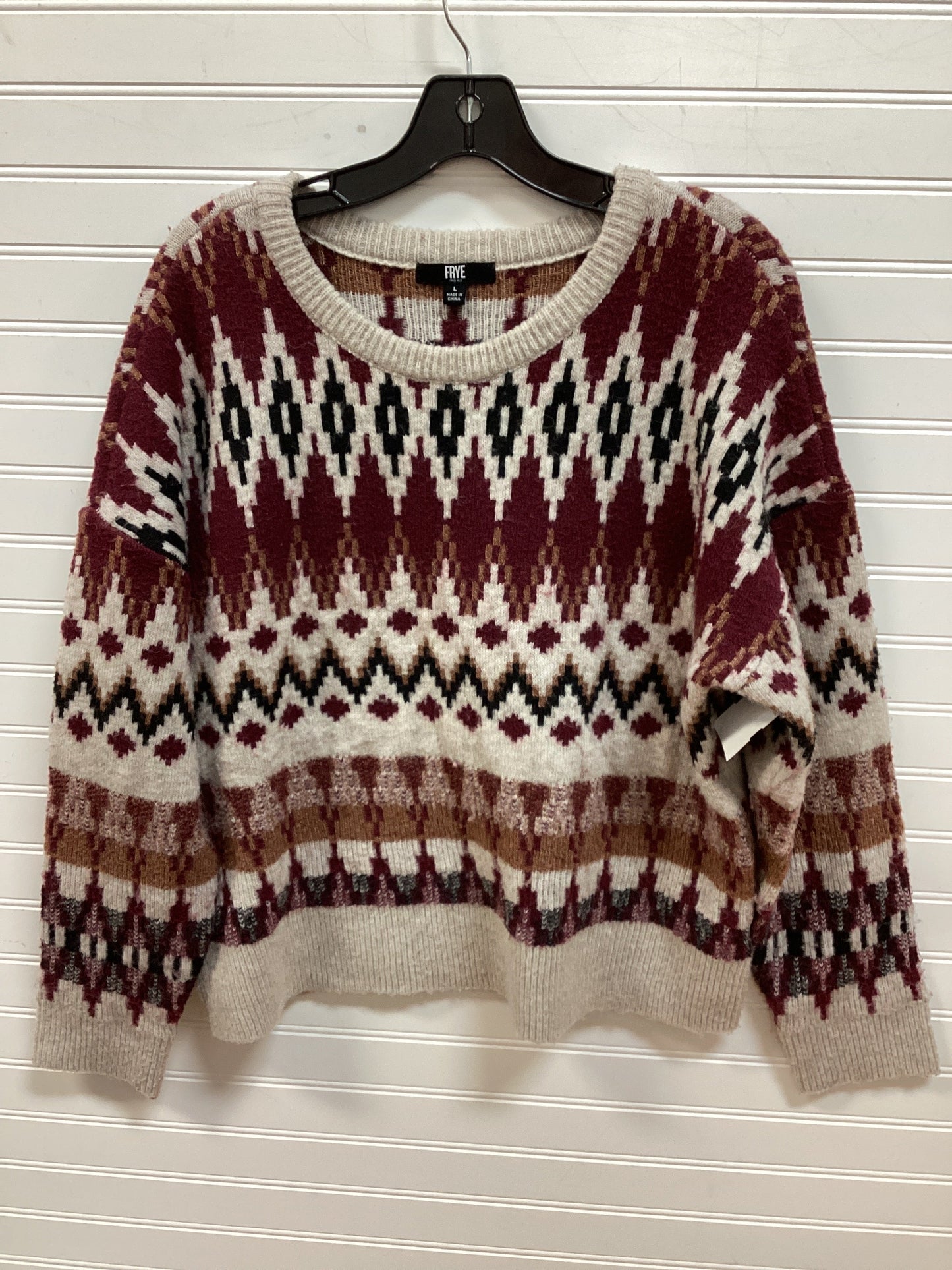 Sweater Cardigan Designer By Frye In Multi, Size:L
