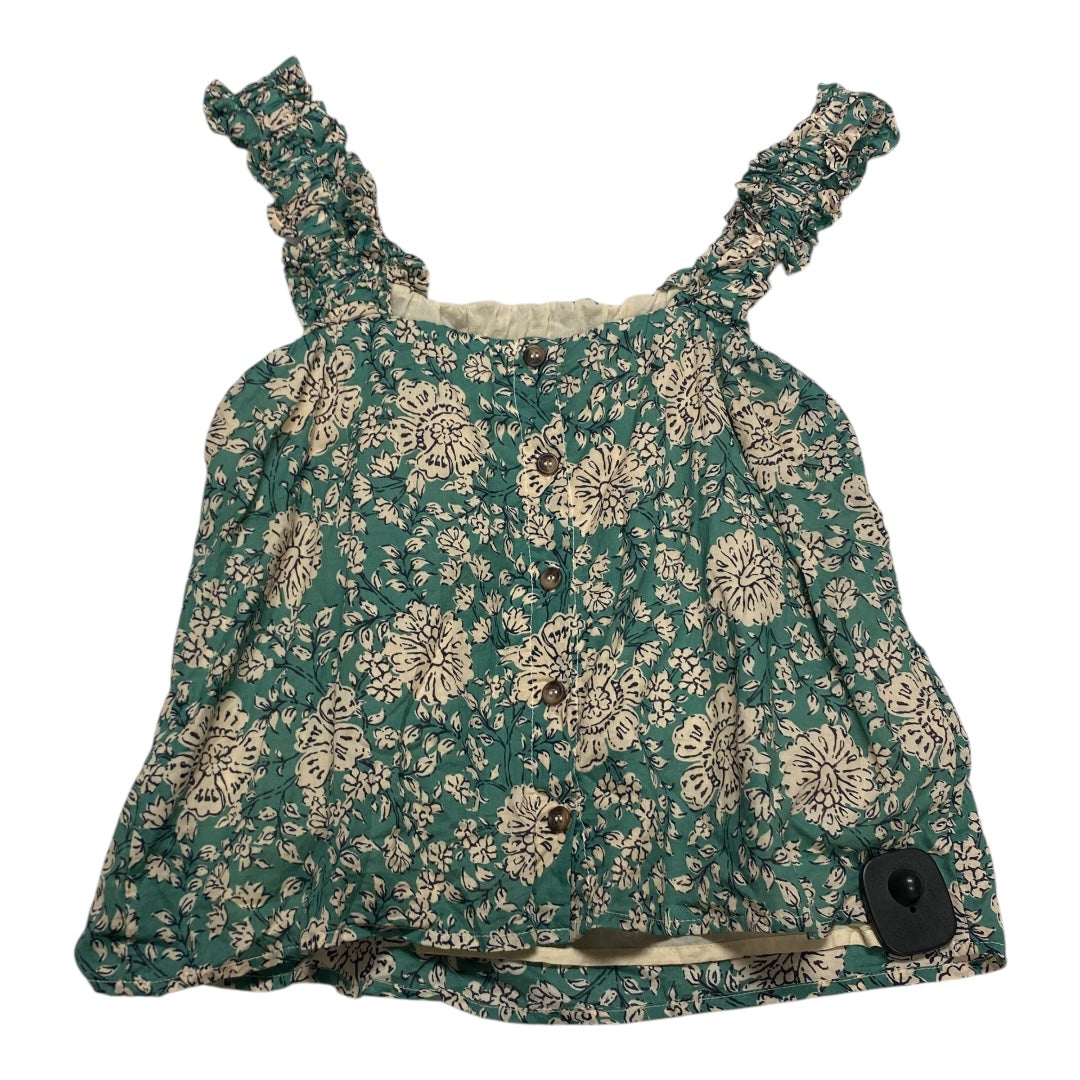 Top Sleeveless By Evereve In Green, Size:S
