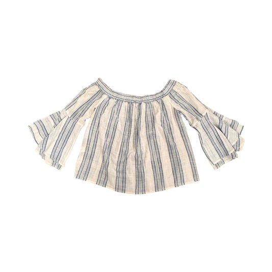 Top 3/4 Sleeve By Lucky Brand In Blue & White, Size:S