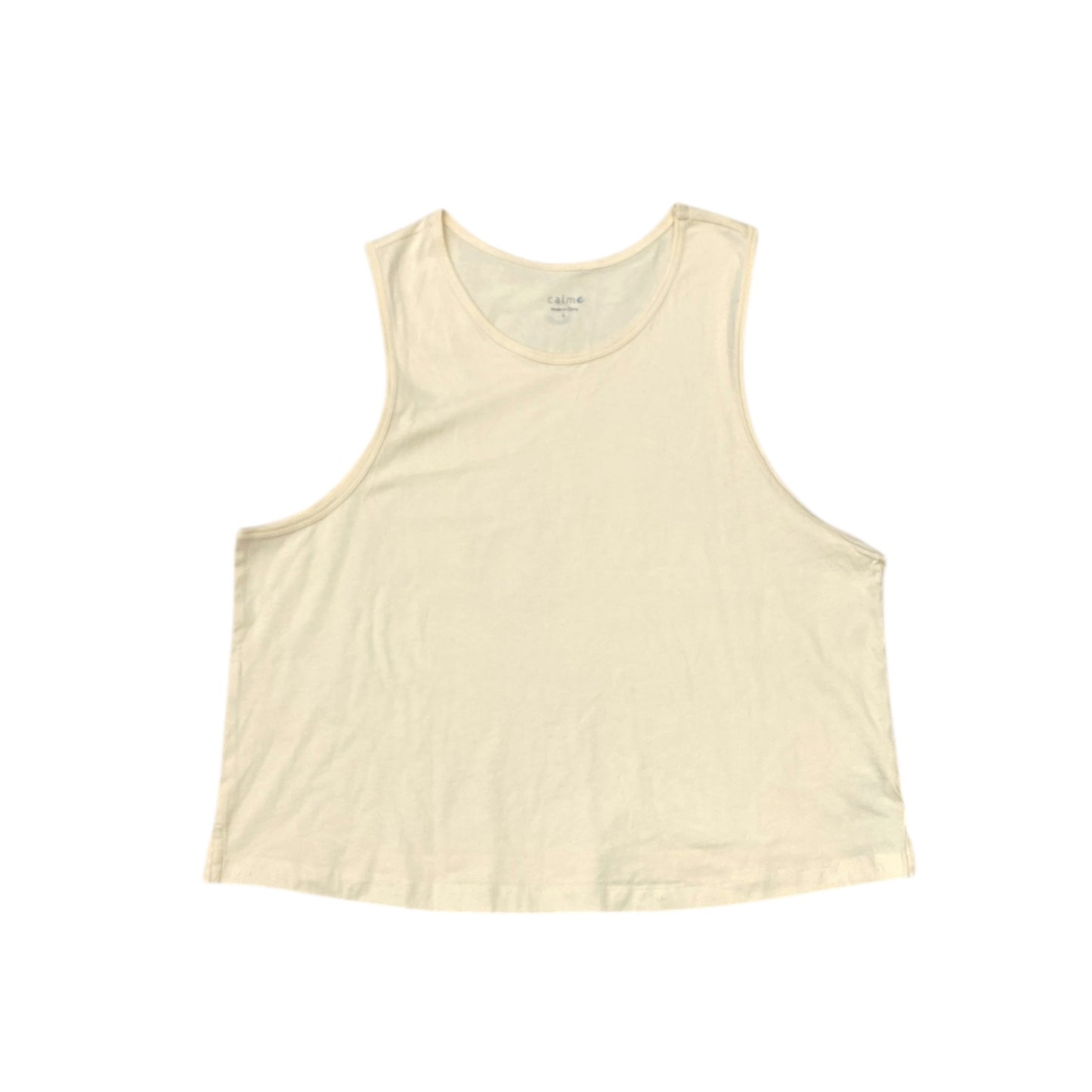 Top Sleeveless By Cmc In Cream, Size:L