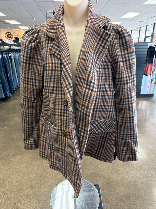 Coat Other By Maeve In Plaid Pattern, Size:M