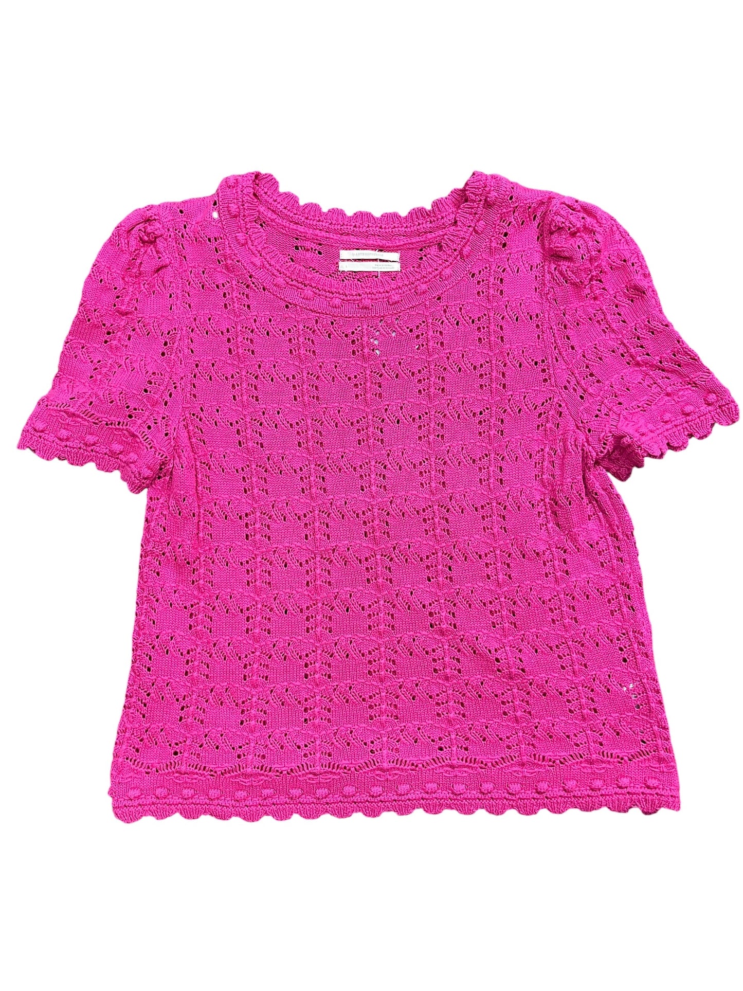 Sweater Ss By Anthropologie In Pink, Size:L
