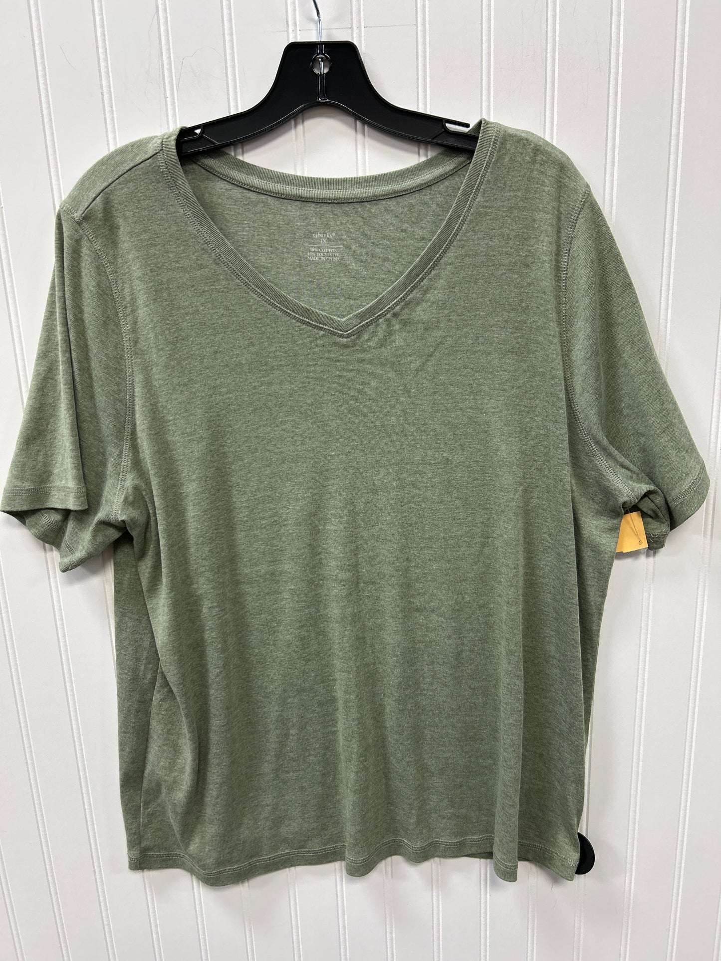 Top Ss Basic By Cj Banks In Green, Size:1X