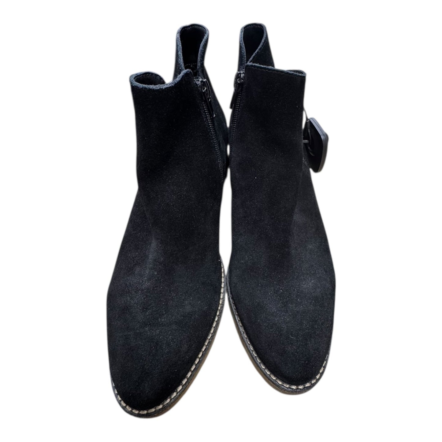 Boots Ankle Flats By Vaneli In Black, Size:8