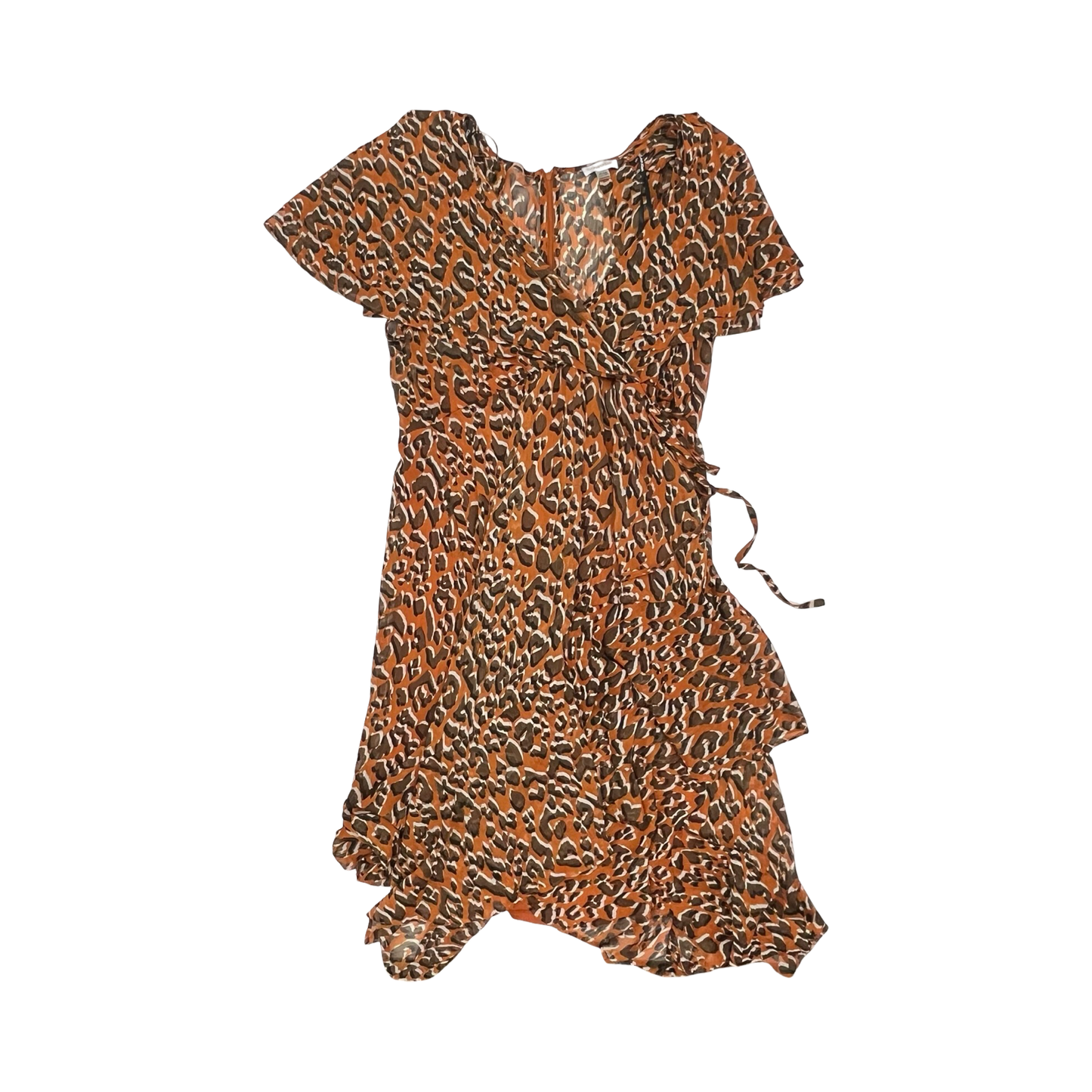 Dress Party Long By Calvin Klein In Black & Brown, Size:20