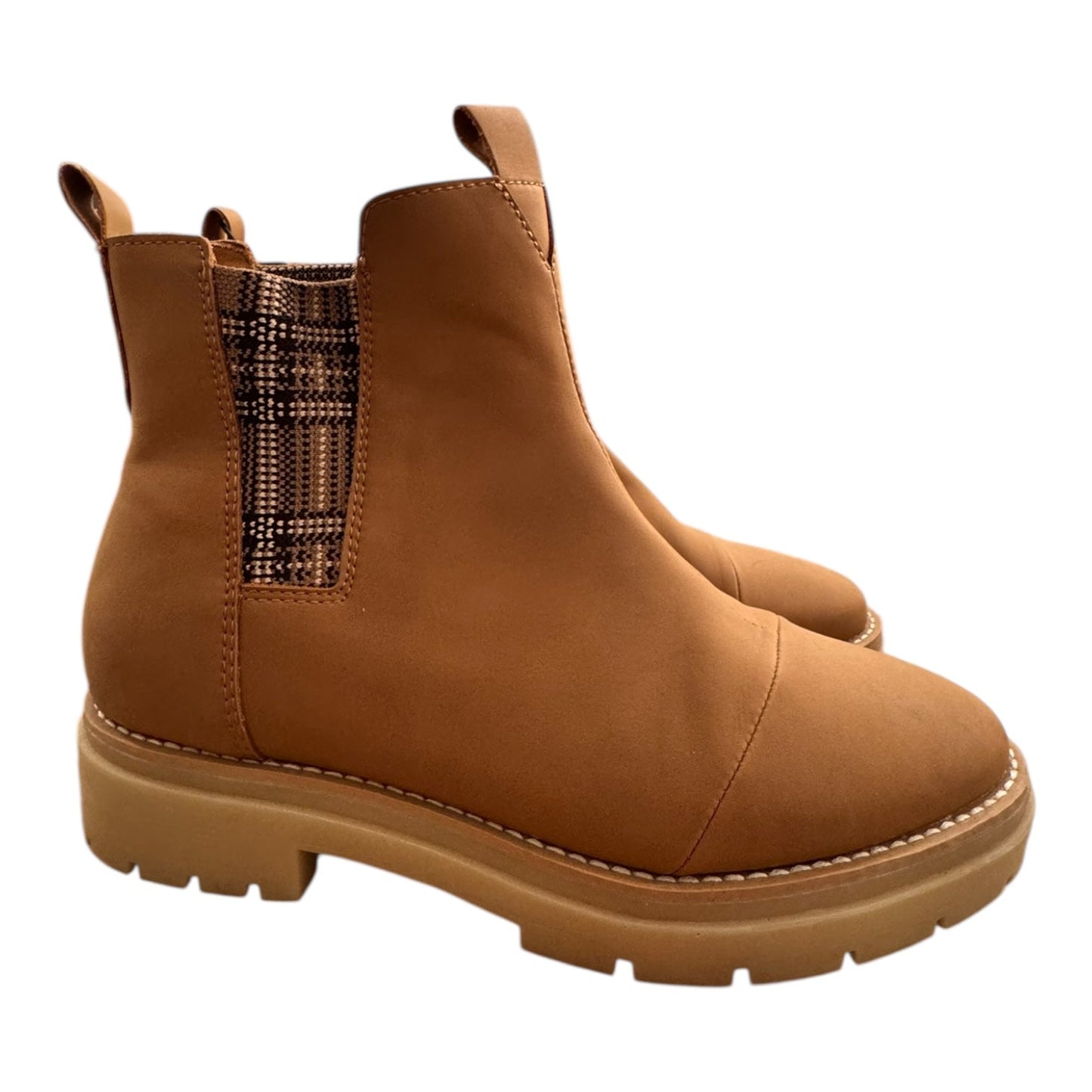 Boots Ankle Flats By Toms In Tan, Size:9.5