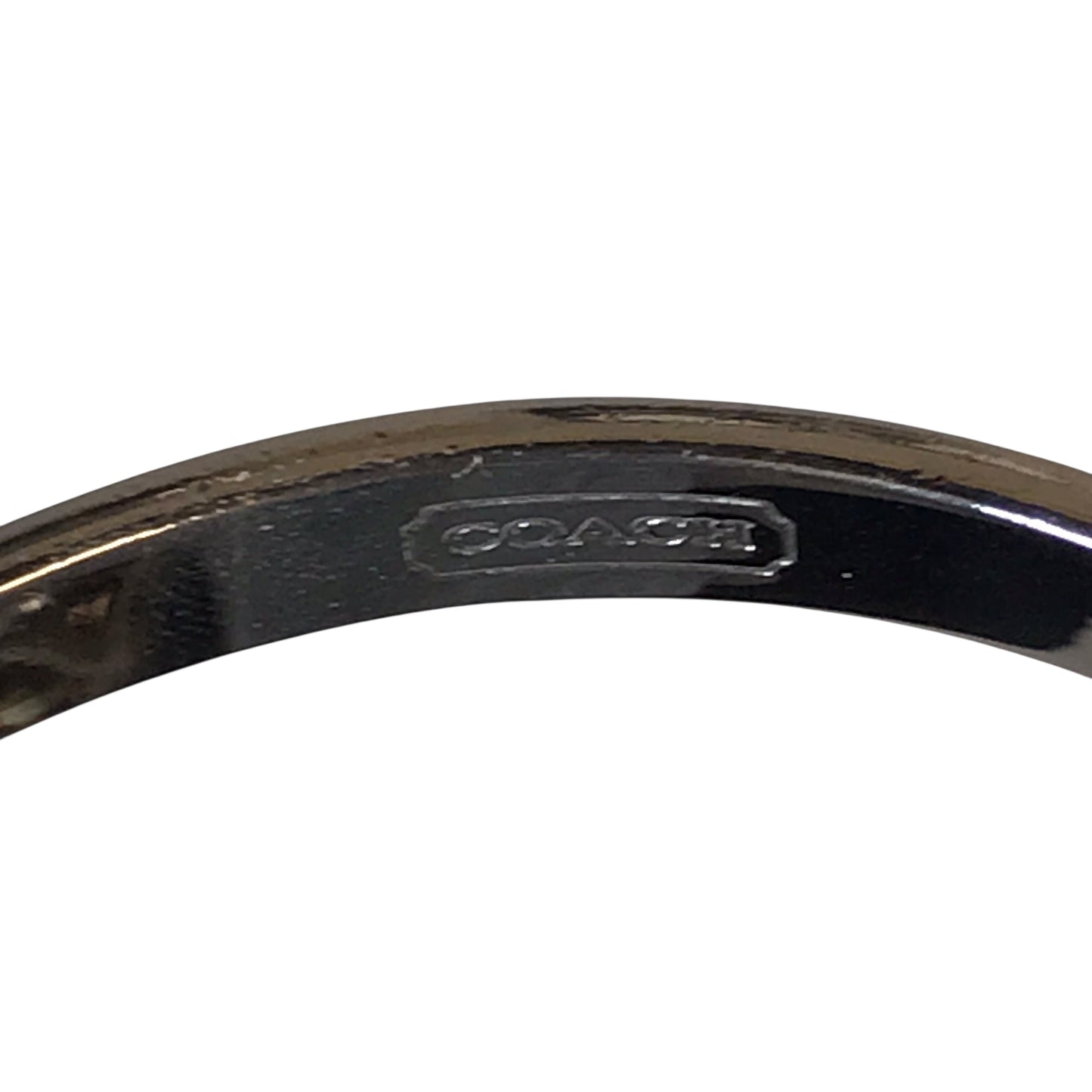 Bracelet Designer By Coach In Black & Silver