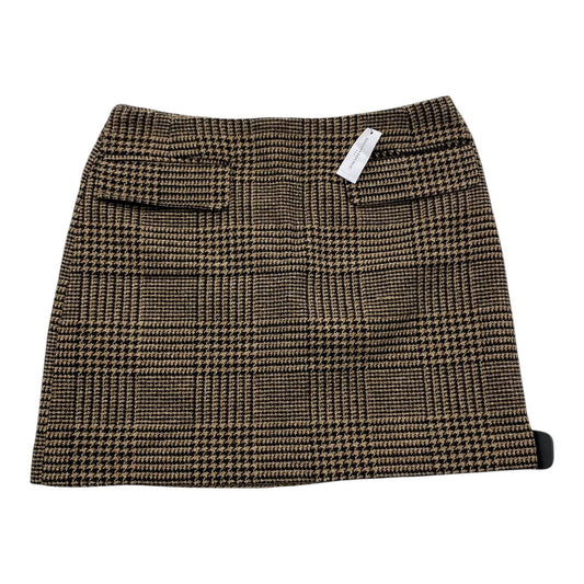 Skirt Midi By Banana Republic In Black & Brown, Size:8