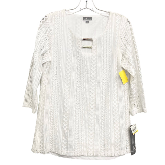 Top Ls By Jm Collections In White, Size:M