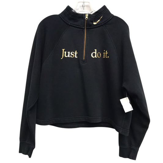 Athletic Sweatshirt Collar By Nike Apparel In Black, Size:L