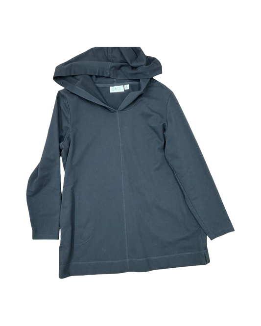 Sweatshirt Hoodie By Denim And Company In Black, Size:S