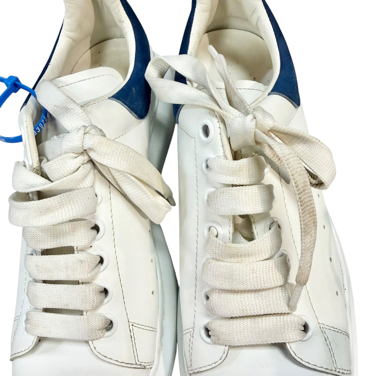 Shoes Luxury Designer By Alexander Mcqueen In Blue & White, Size: 9.5