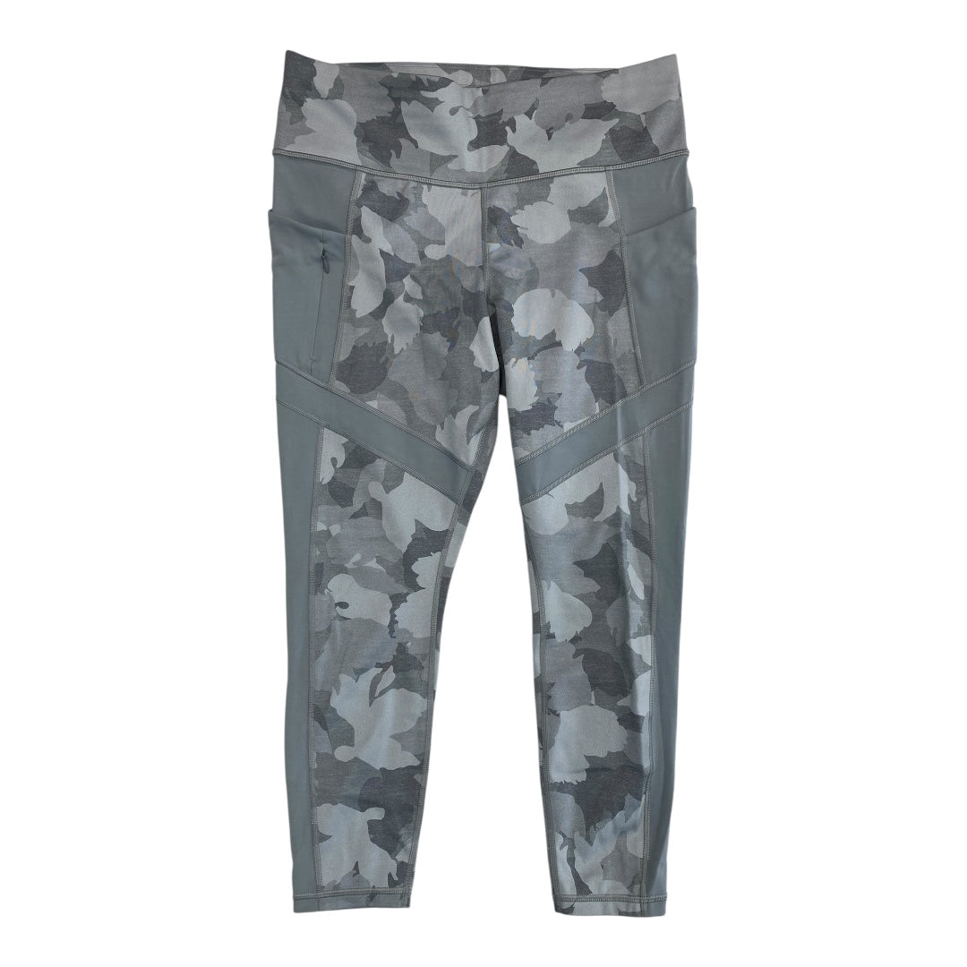 Athletic Leggings By Athleta In Grey, Size:L