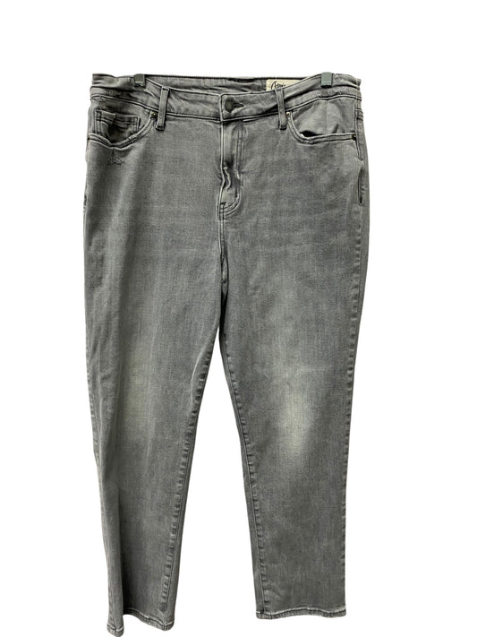 Jeans Skinny By Cosmic Blue Love In Grey, Size:16
