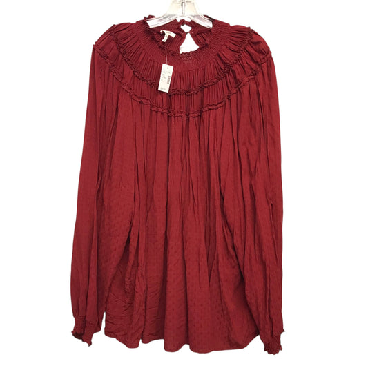 Top Ls By Maurices In Red, Size:3X