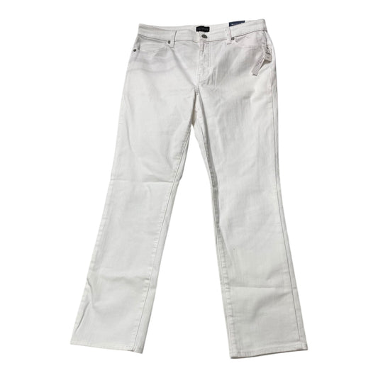 Jeans Straight By Talbots In White, Size:10P