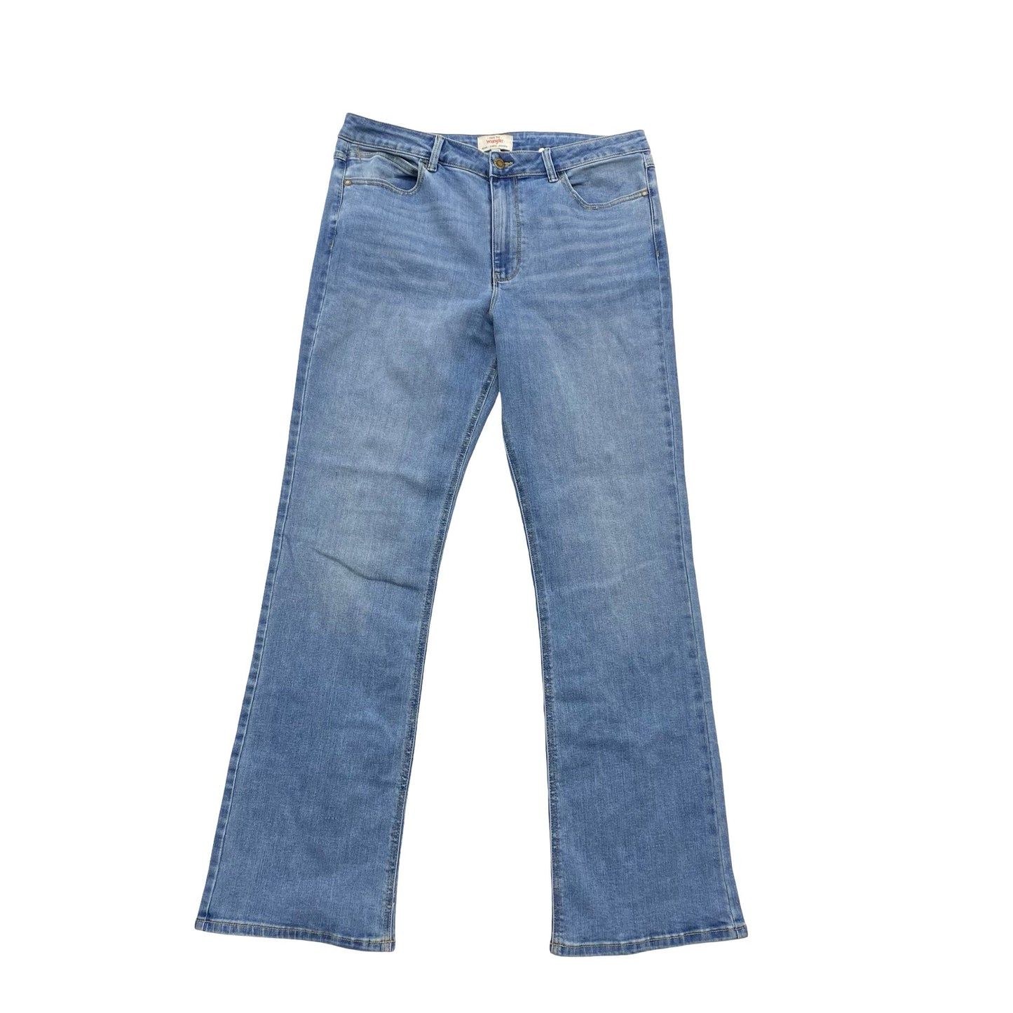 Jeans Straight By Wrangler In Blue Denim, Size:14