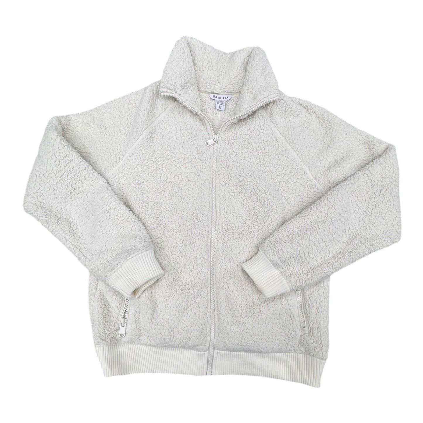 Athletic Jacket By Athleta In Cream, Size:Xs