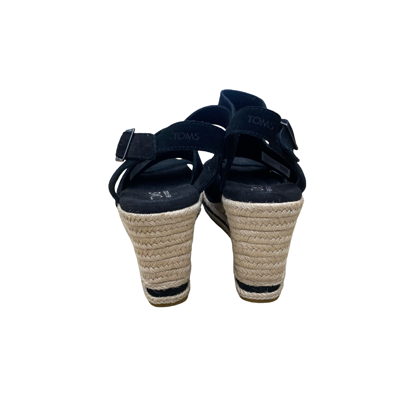 Sandals Heels Wedge By Toms In Black, Size:8.5