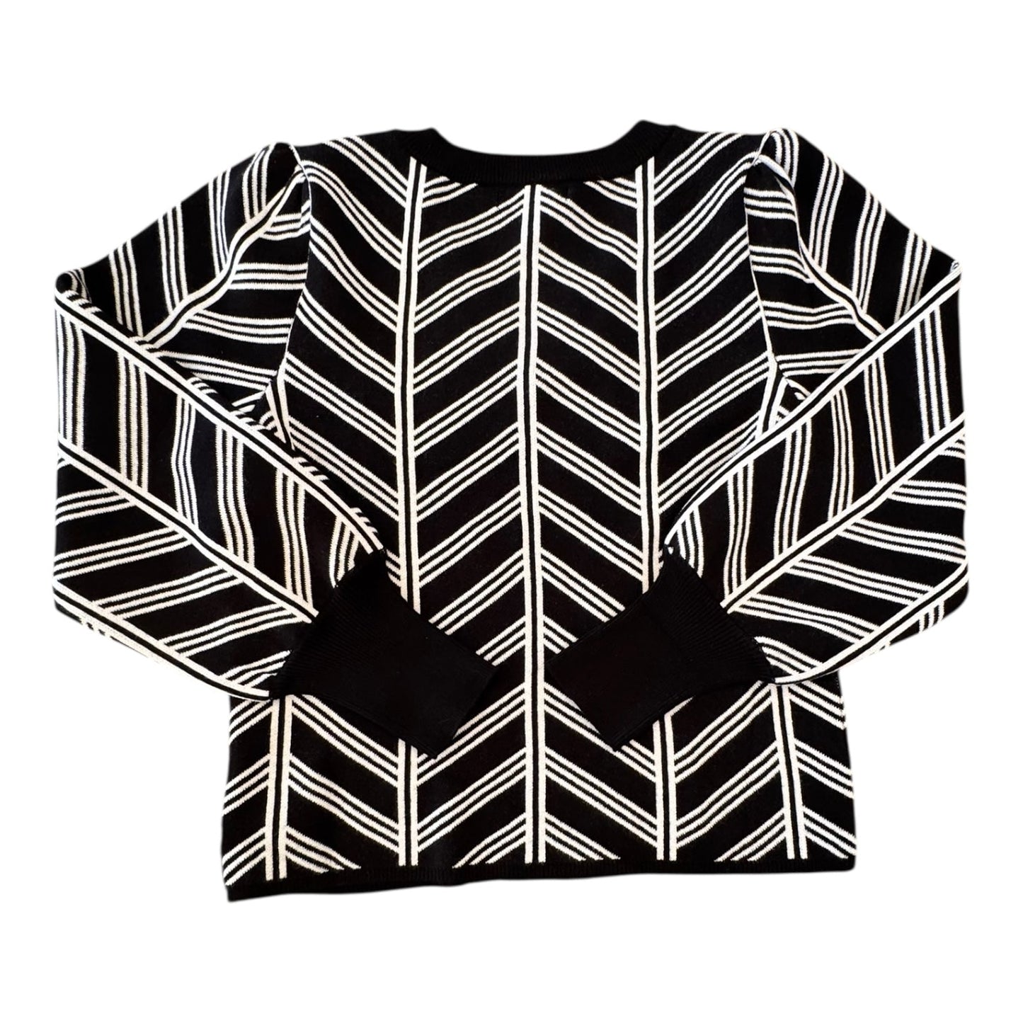 Sweater By Rachel Roy In Black & White, Size:L