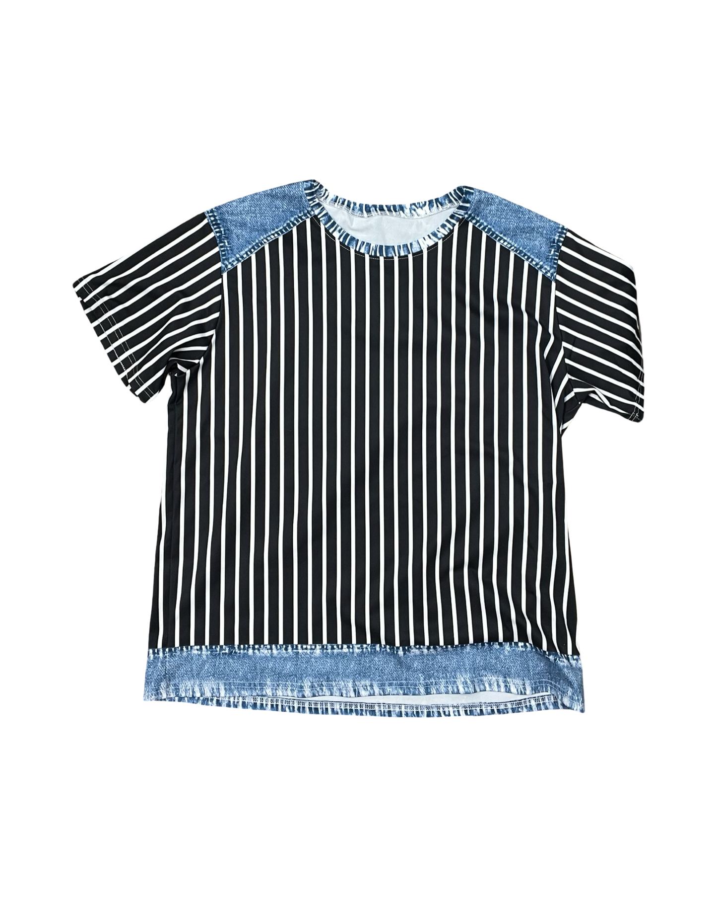 Top Ss By Shein In Black & Blue, Size:Xl